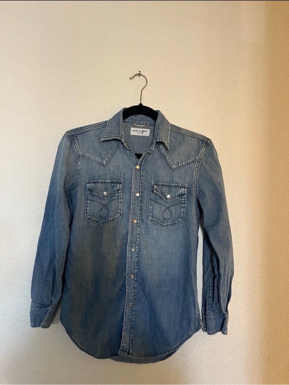 Saint Laurent Denim Western shirt top blouse XS